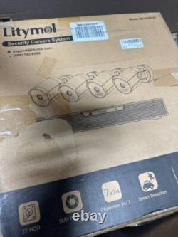 LITYMOL Home Security Camera System, 4 Cameras, 3K/5MP, 8CH NVR with 2TB HDD