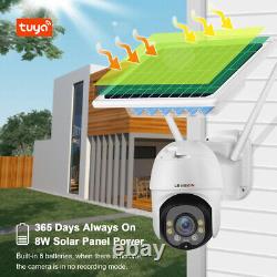 LS VISION Home Security Camera Outdoor Solar Battery Powered Wireless Pan Tilt