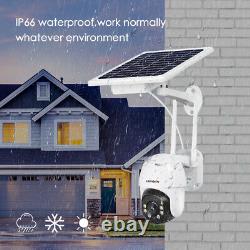 LS VISION Home Security Camera Outdoor Solar Battery Powered Wireless Pan Tilt