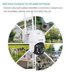 LS VISION Home Security Camera Outdoor Solar Battery Powered Wireless Pan Tilt