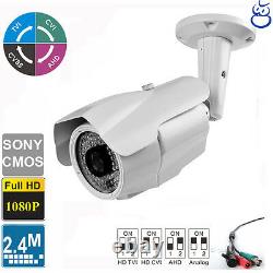 License Plate TVI Camera 2.4MP 1080P Long Range 5-50mm Lens 84 IR LEDs Sony CMOS