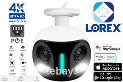 Lorex 4K 8MP Dual Lens IP Wired Security Camera Smart Lighting 180° Panoramic