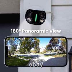Lorex 4K 8MP Dual Lens IP Wired Security Camera Smart Lighting 180° Panoramic