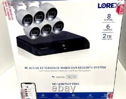 Lorex 4K Ultra Security System 8 Channel DVR with 6 C883DA 4K Bullet Cameras