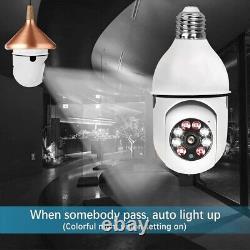 Lot 360° 1080P IP E27 Light Bulb Camera Wi-Fi Night Smart Home Wireless Security