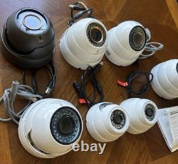 Lot (7) CCTV Dome Outdoor Turret Home/Commericial Security Cameras