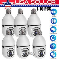 Lot Wireless Security Home Cam Panoramic 360° WiFi IP 1080P HD Camera Light Bulb