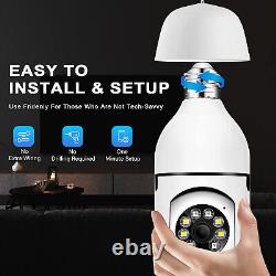 Lot Wireless Security Home Cam Panoramic 360° WiFi IP 1080P HD Camera Light Bulb