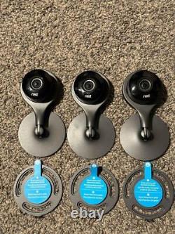 Lot of (3) Google Nest Camera Home Indoor Security System A0005 with Bracket Mount