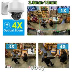 Mini 4K PTZ Hikvision Compatible Security Camera 8MP 5MP 4xZoom POE Outdoor Dome