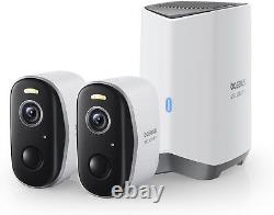N1 2K HD 2-Cam Kit. No Subscription Fee Outside Cameras for Home Security