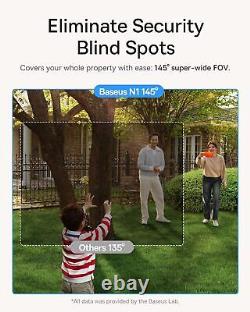 N1 2K HD 2-Cam Kit. No Subscription Fee Outside Cameras for Home Security