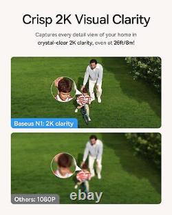 N1 2K HD 2-Cam Kit. No Subscription Fee Outside Cameras for Home Security