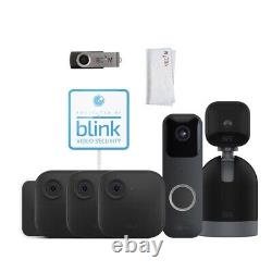 NEW Blink Home Security Camera System Bundle 4 Outdoor/Indoor + Video Doorbell