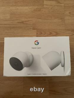 NEW! Google Nest Cam Battery Indoor/Outdoor Wireless Security Camera 2 PK