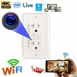 NEW HOT! Wall AC HD wireless security camera GFCI socket is fully functional