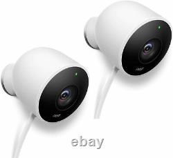 NestCam Outdoor HD Security Surveillance Camera with 2 Way Audio (2 Pack)