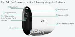 New Arlo Pro 3 HDR 2K Add-On QHD Security Camera Spotlight Wireless w Battery