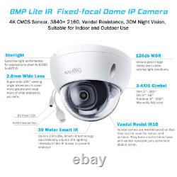 New Dahua 4K 8MP AI Mic Starlight IP Camera IPC-HDBW2841E-S POE Home security IR