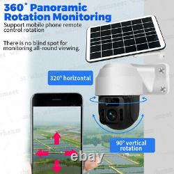 New Solar Powered WiFi Security Camera Wireless Outdoor PTZ Camera Waterproof