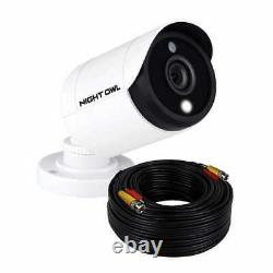 Night Owl 5MP HD White Bullet Security Spotlight Camera w 60ft CM-C50XL-BU-JF