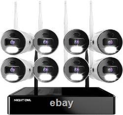 Night Owl CL-BT8WN-18L Bluetooth Video Home Security Camera System with (8)