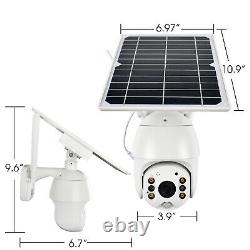 NuCam Solar Powered WiFi Security Camera Wireless Outdoor PTZ 64Gb Memory Card