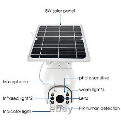 NuCam Solar Powered WiFi Security Camera Wireless Outdoor PTZ 64Gb Memory Card