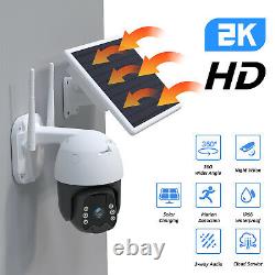 Outdoor 1080P Solar Powered Wireless WiFi Security Camera IP Home CCTV Pan Tilt