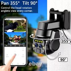Outdoor AI intelligent WiFi Dual Lens 10x Zoom 6MP High-definition Color Night V