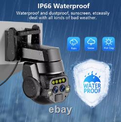 Outdoor AI intelligent WiFi Dual Lens 10x Zoom 6MP High-definition Color Night V