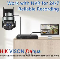 Outdoor AI intelligent WiFi Dual Lens 10x Zoom 6MP High-definition Color Night V