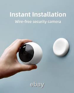 Outdoor Home Security Camera Wireless Motion-Activated Spotlight 1080p White