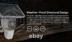 Outdoor IP Wireless 128GB Security WIFI Solar Powered Flood Light Camera PIR