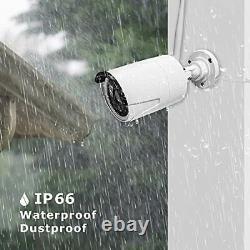 Outdoor Security Camera, 4Pcs 1080P Home Security Cameras System, 17 Piece Set