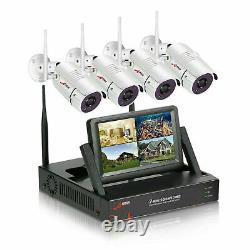 Outdoor Wireless Security System IP Camera with 7 Monitor Home Surveillance Kit