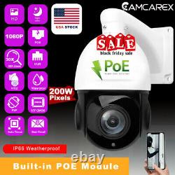 POE 30X ZOOM HD 1080P 2.0MP Outdoor PTZ IP Speed Dome Camera Waterproof IR-Cut