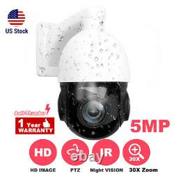 POE PTZ IP Camera 5MP Super HD 2592x1944 Pan/Tilt 30x Zoom Speed Dome Cameras