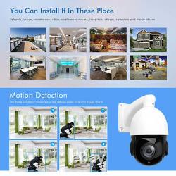 POE PTZ IP Camera 5MP Super HD 2592x1944 Pan/Tilt 30x Zoom Speed Dome Cameras