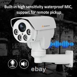 PTZ 5MP POE Audio Security IP Camera Home CCTV Outdoor 4x Zoom IR Night Vision