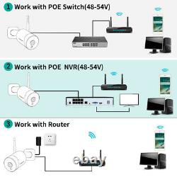 PTZ 5MP POE Audio Security IP Camera Home CCTV Outdoor 4x Zoom IR Night Vision