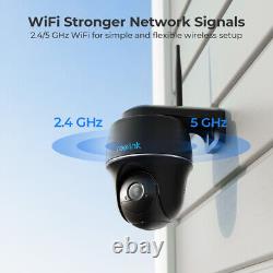 REOLINK 5MP WiFi Wireless Security Camera Pan Tilt Spotlight Battery Solar Panel