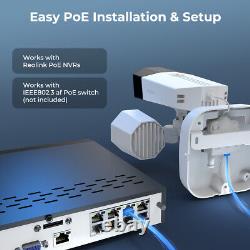 REOLINK Floodlight PoE Security Camera 180°Wide Angle 4K Color Night Vision AI