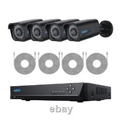 REOLINK Home Security Camera System Outdoor H. 265 4K PoE IP Camera 8CH NVR 2TB