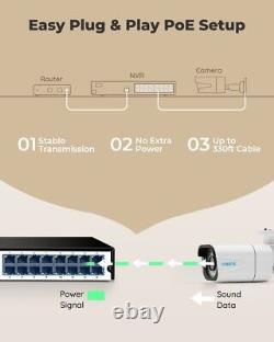 Reolink 16 Channel 4TB PoE NVR Home Security Camera System Outdoor RLK16-800B8