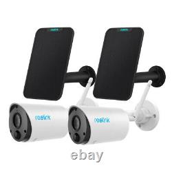 Reolink 2 Pack 1080P Wireless Outdoor Rechargeable Battery Camera + Solar Panel