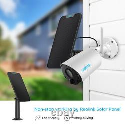 Reolink 2 Pack 1080P Wireless Outdoor Rechargeable Battery Camera + Solar Panel