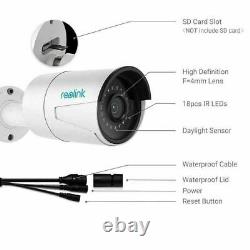 Reolink 4 Pack Renewed 5MP Outdoor PoE Security Camera IP66 Waterproof RLC-410