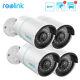 Reolink 4pcs 5mp Poe Ip Security Camera Audio Record Night Vision With Ai 510a