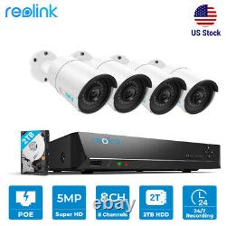 Reolink 8CH 5MP Surveillance System PoE NVR Security IP Camera Kit RLK8-410B4-5